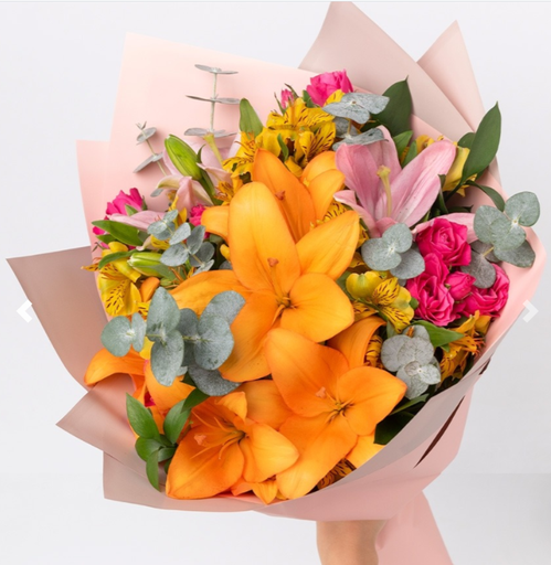 [20.00] Orange Lilies Bouquet
